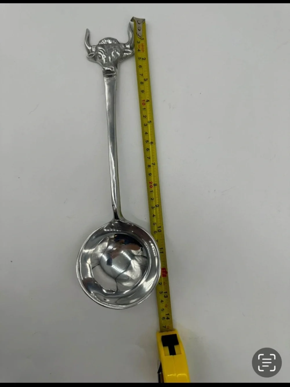 Western Longhorn Steer Salad Servers Silver Tone Ranch Kitchen Set